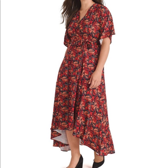 wrap style maxi dress